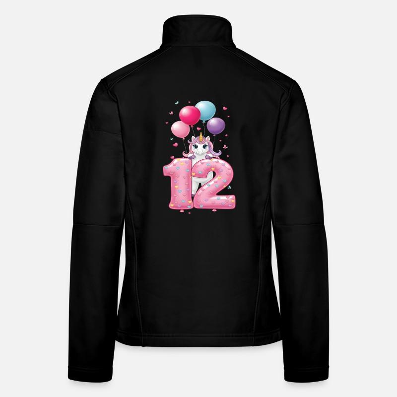 12 Jahre Mädchen Süßes Einhorn 12. Geburtstag Frauen Softshelljacke