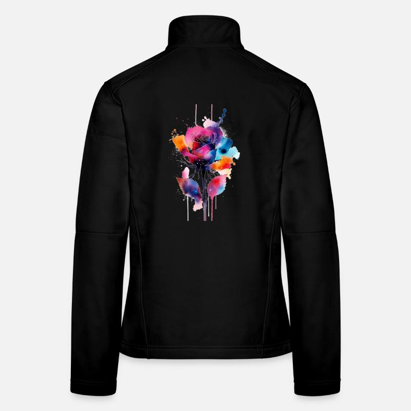 fleur Veste en tissu softshell Femme