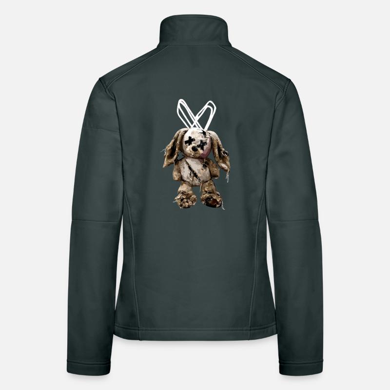 Düsterer Stoffhase Kuscheltier  Frauen Softshelljacke