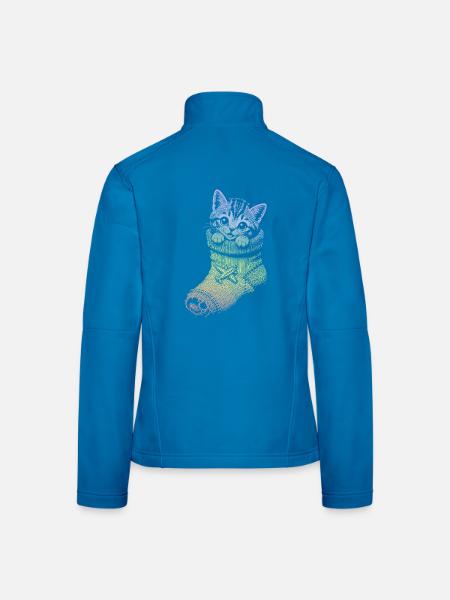 Chaton - Veste en tissu softshell Femme - noir - Dos