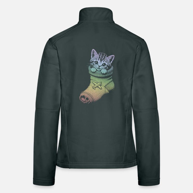 Chaton Veste en tissu softshell Femme