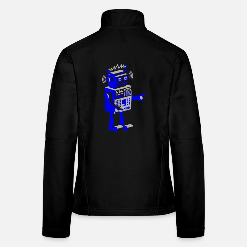 roboter retro robot Women's Softshell Jacket