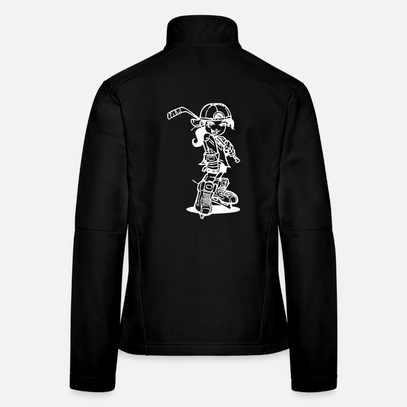 Eishockey-Mädchen - Frauen Softshelljacke - Schwarz