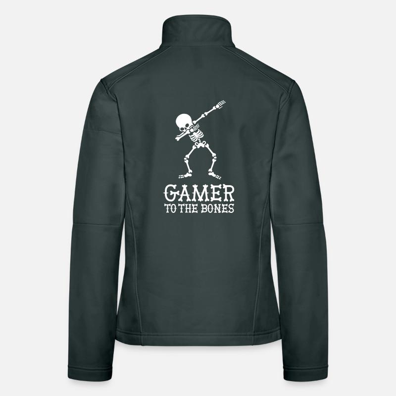 Gamer to the bones DAB DABBING Skeleton Gaming Women's Softshell Jacket