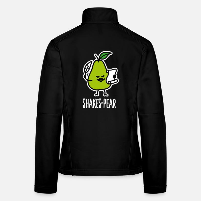 Shakes-Pear, Drôle de Shakespeare Pun Pear Veste en tissu softshell Femme