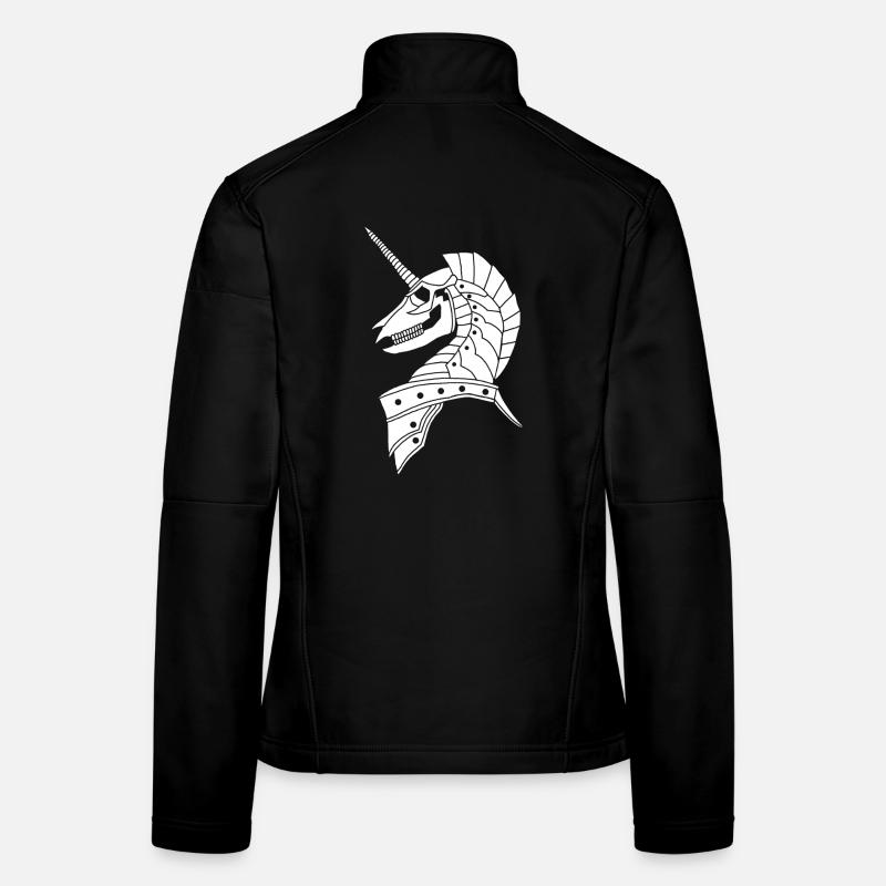 Weißes gotisches Einhorn Frauen Softshelljacke