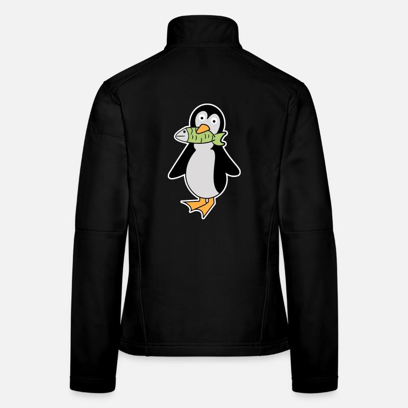 Süß Pinguin Vogel Tier Seevogel Arktis Frauen Softshelljacke