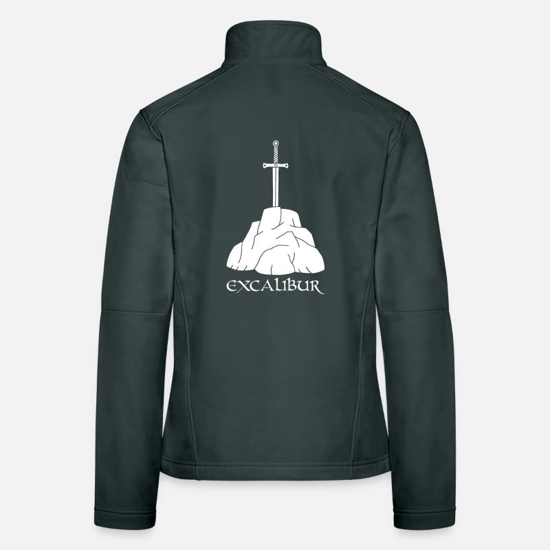 L'épée Excalibur (blanc) Veste en tissu softshell Femme