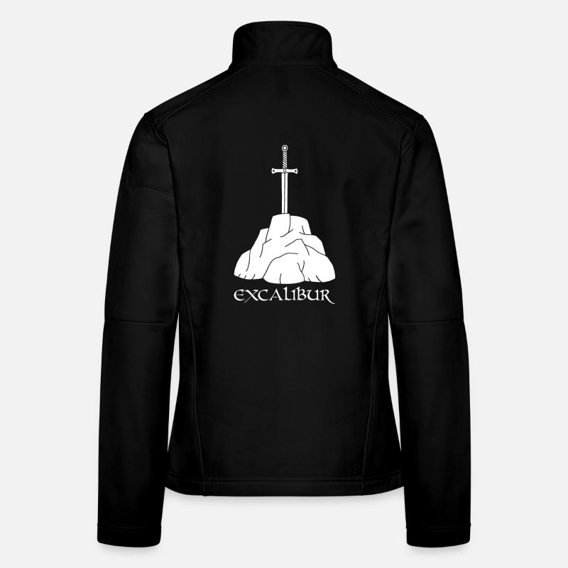 The Excalibur Sword (white) Women's Softshell Jacket