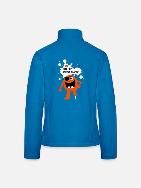 Monster große Klappe Großmaul Comic coole Quotes - Frauen Softshelljacke - Schwarz - Hinten