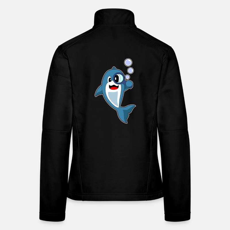 Delfin Detektiv Lupe Frauen Softshelljacke