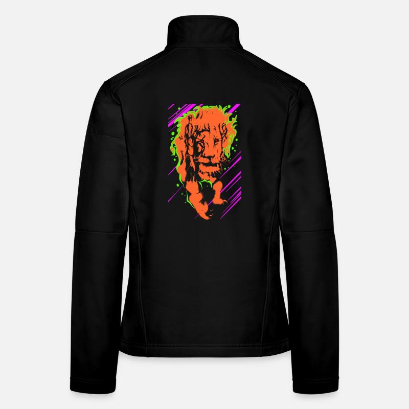 Lion - Frauen Softshelljacke - Schwarz