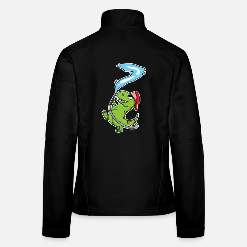 7. Geburtstag Dinosaurier - Frauen Softshelljacke - Schwarz
