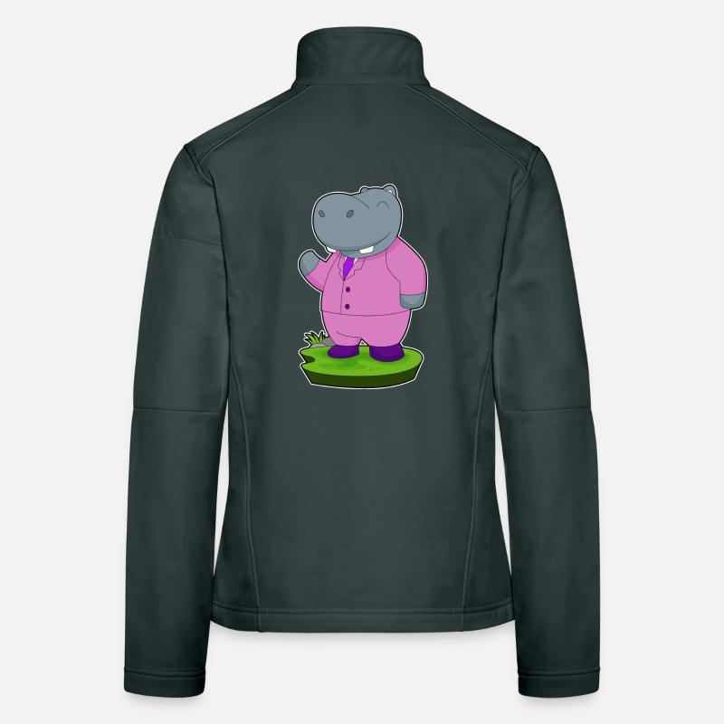 Hippo Groom Suit Wedding Women's Softshell Jacket