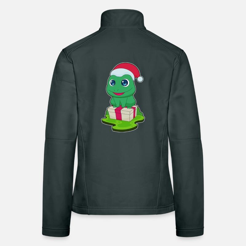 Frog Christmas Package Women's Softshell Jacket