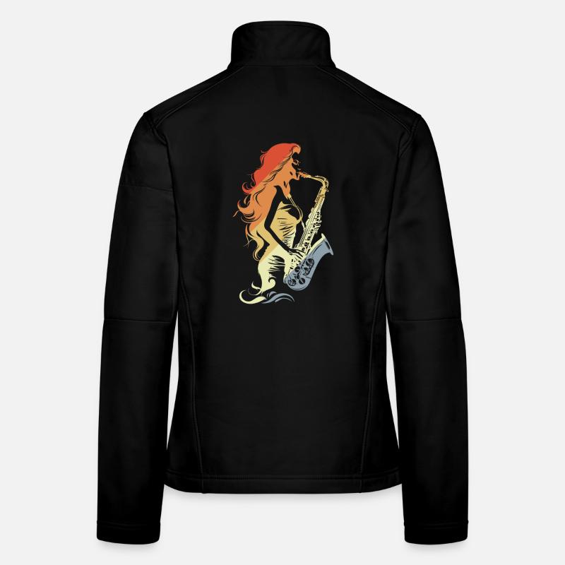 Saxophone Player Vintage Women's Softshell Jacket