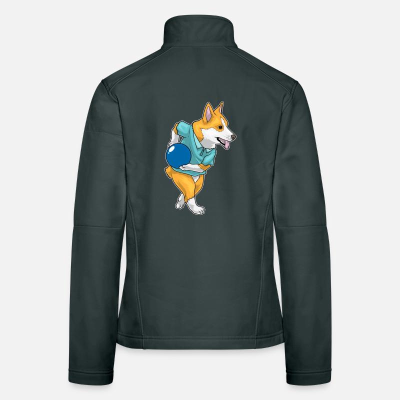 Corgi Bowling Boule de bowling Veste en tissu softshell Femme