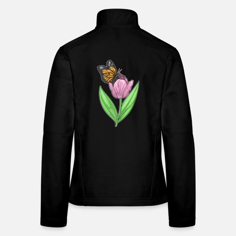 Papillon Tulipe Veste en tissu softshell Femme
