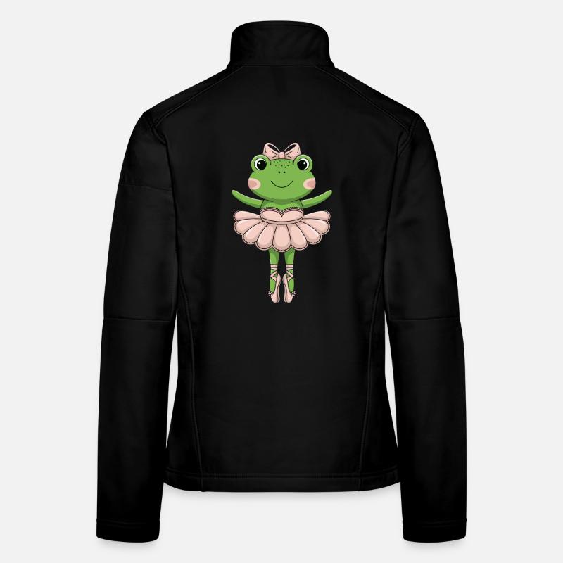 Grenouille de ballet en tutu rose Veste en tissu softshell Femme