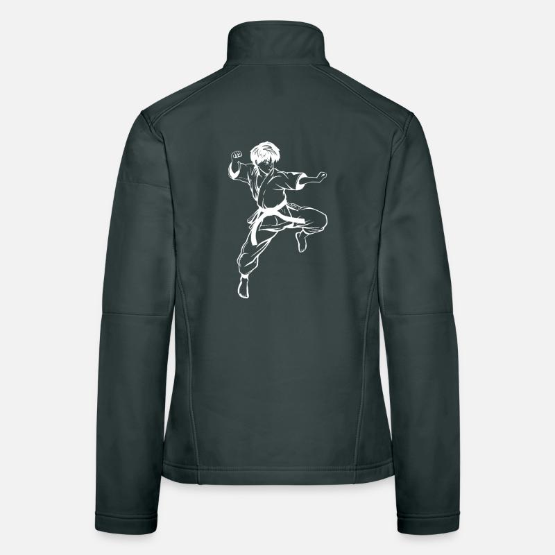 Karate Boy Sketch Women's Softshell Jacket