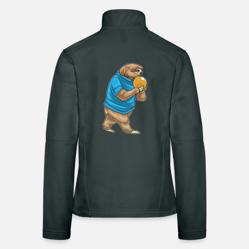 Sloth Bowling Bowling Ball Women's Softshell Jacket