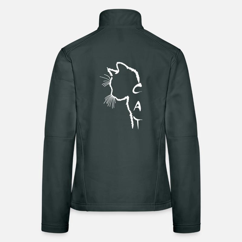 White Cat Silhouette Women's Softshell Jacket