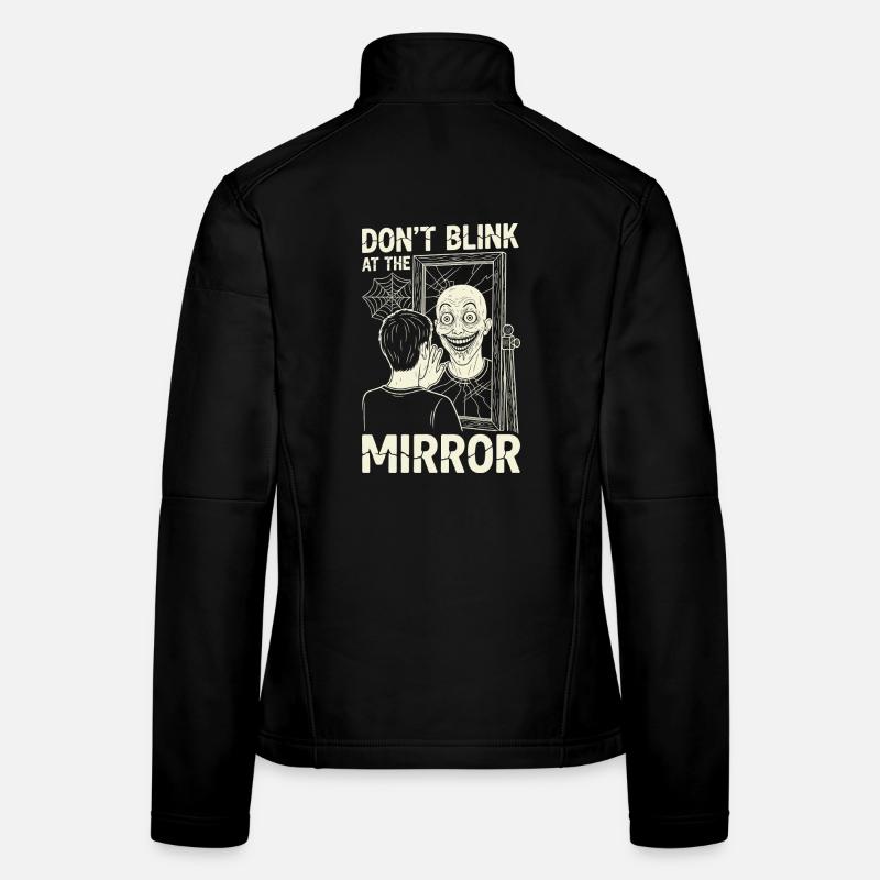 Horreur Motif Image Miroir Veste en tissu softshell Femme