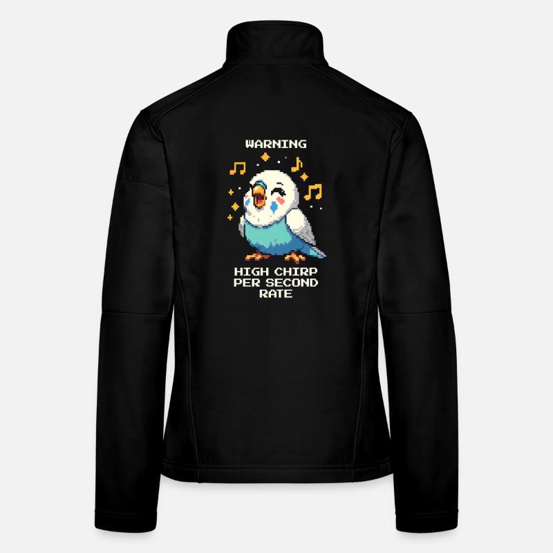 Warning: High chirping frequency | Budgie Women's Softshell Jacket