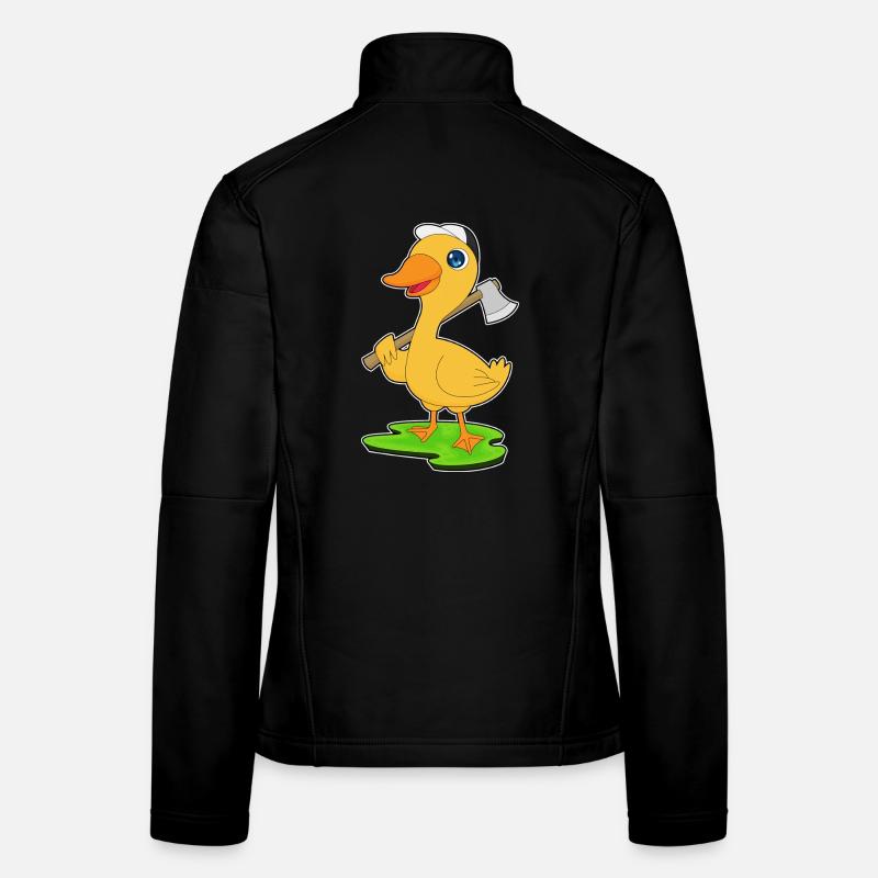 Duck Lumberjack Axe Forest Women's Softshell Jacket