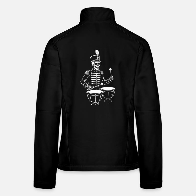 Tambour squelette en uniforme de parade Veste en tissu softshell Femme