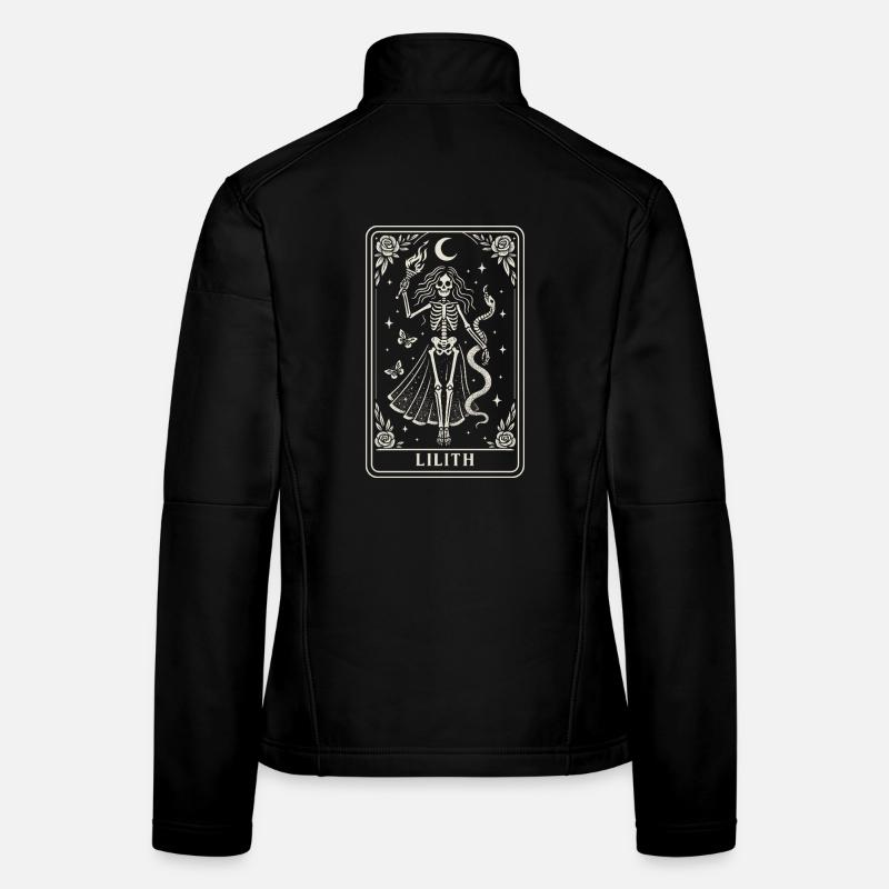 Lilith Skeleton Goddess Moonlight Women's Softshell Jacket