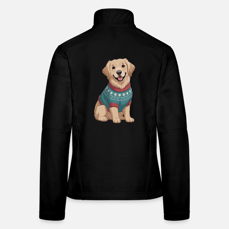 Chien nordique en pull Veste en tissu softshell Femme