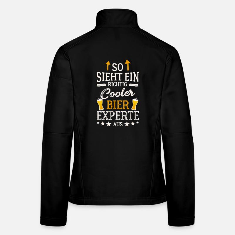 So sieht ein richtig cooler Bier Experte aus  Frauen Softshelljacke