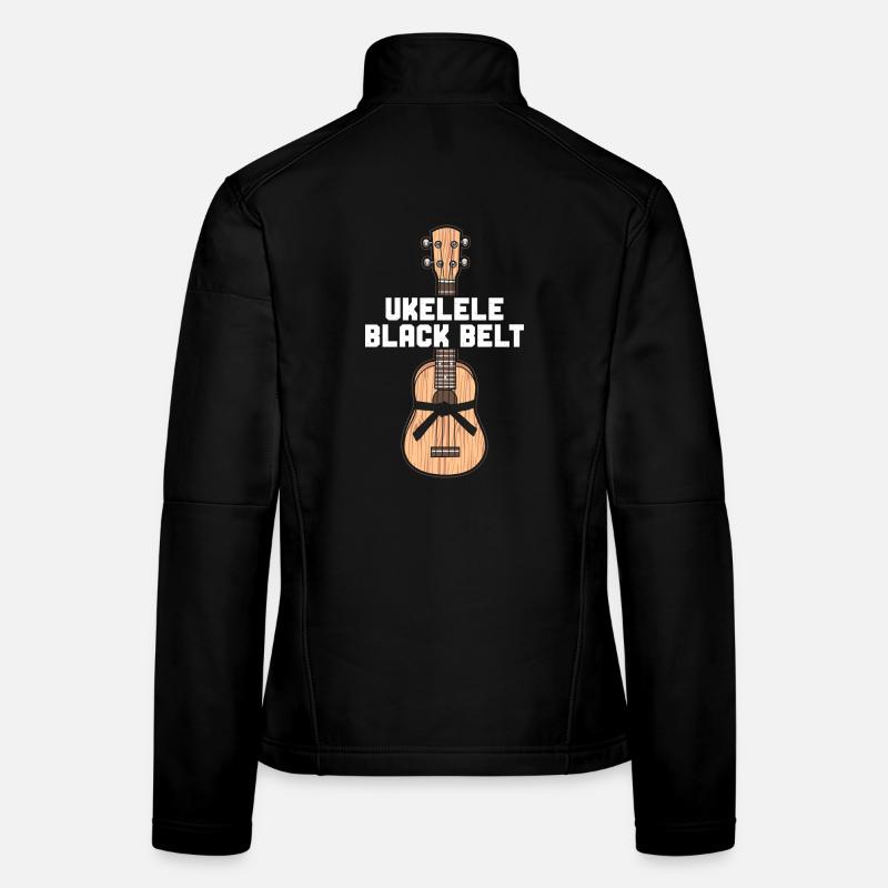 Hawaiian Ukulele Uke Ukulele Black Frauen Softshelljacke
