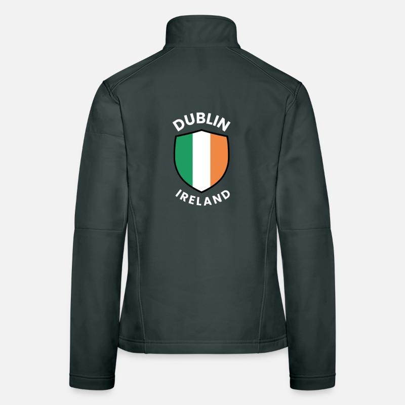 Dubliner Schild mit den Farben Irlands Frauen Softshelljacke