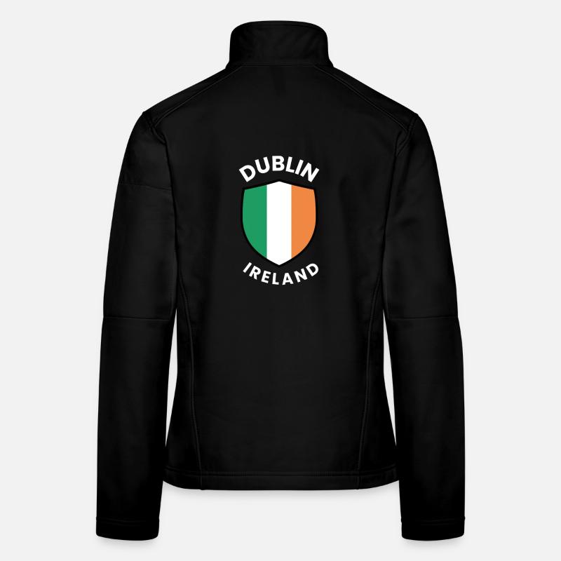 Blason de Dublin avec les couleurs de l’Irlande Veste en tissu softshell Femme