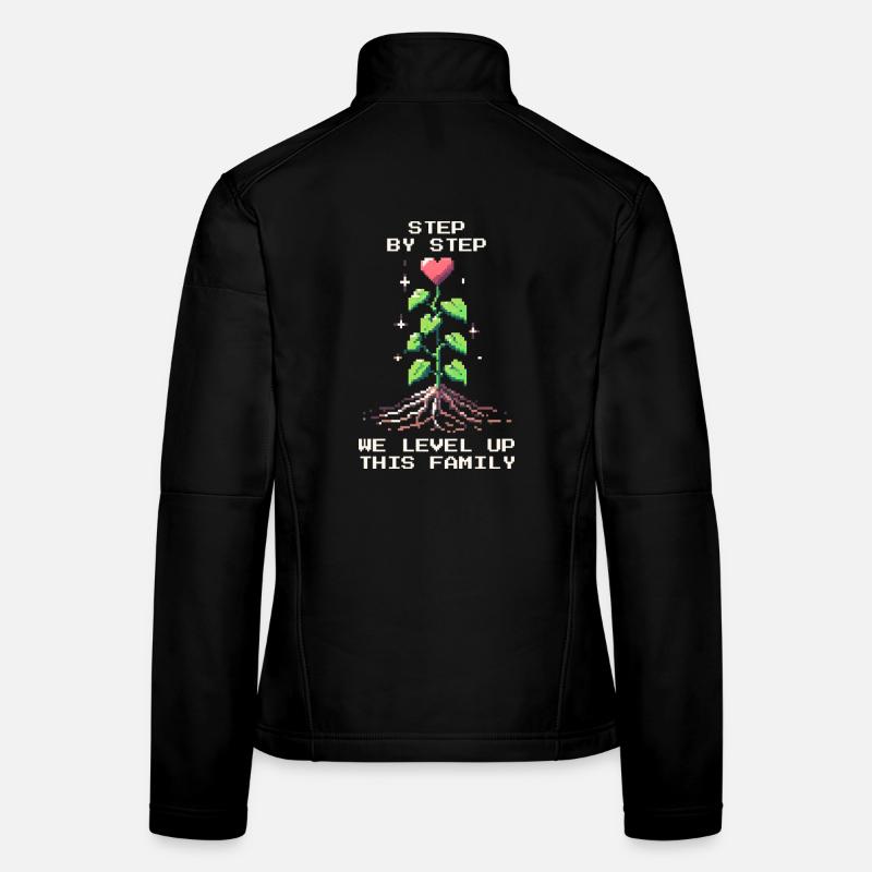 Étape par étape : Faire monter de niveau la famille | Patchwork Veste en tissu softshell Femme