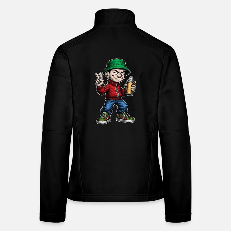 Graffiti Artist 80's Youth - Women's Softshell Jacket - black