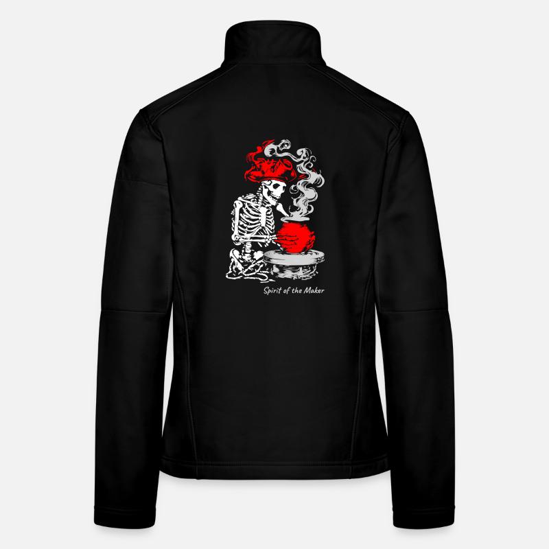 Der Geist des Schöpfers – Skelett-Handwerksdesign Frauen Softshelljacke