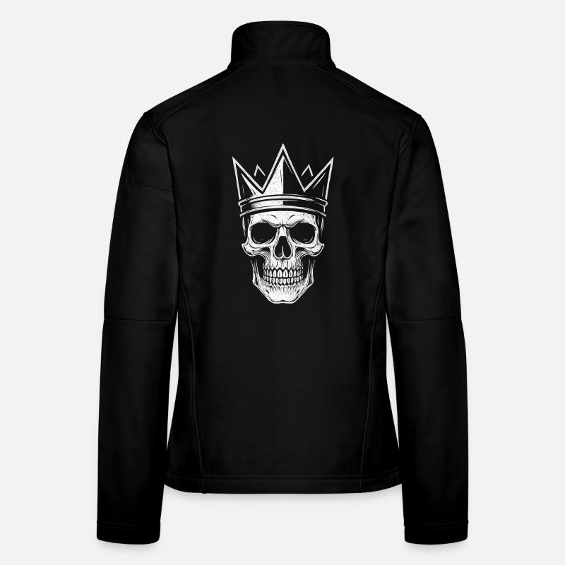 Totenkopf mit Krone – Gothic Vibes Frauen Softshelljacke