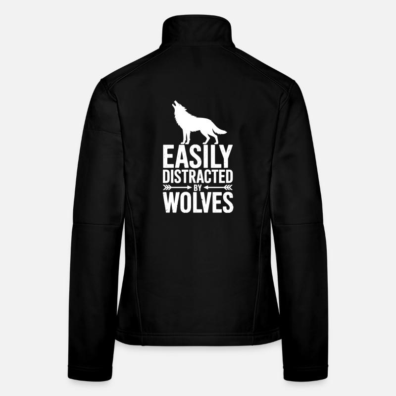Wolf Sprüche Wölfe Lustiges Wolf Geschenk Frauen Softshelljacke