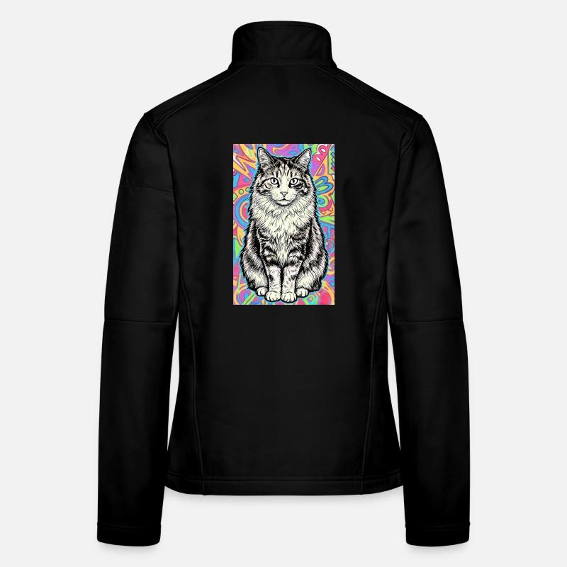 Katze Frauen Softshelljacke