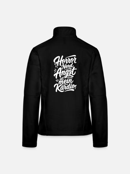 Horror Nerd Filmabend Comic Szene - Frauen Softshelljacke - Schwarz - Hinten