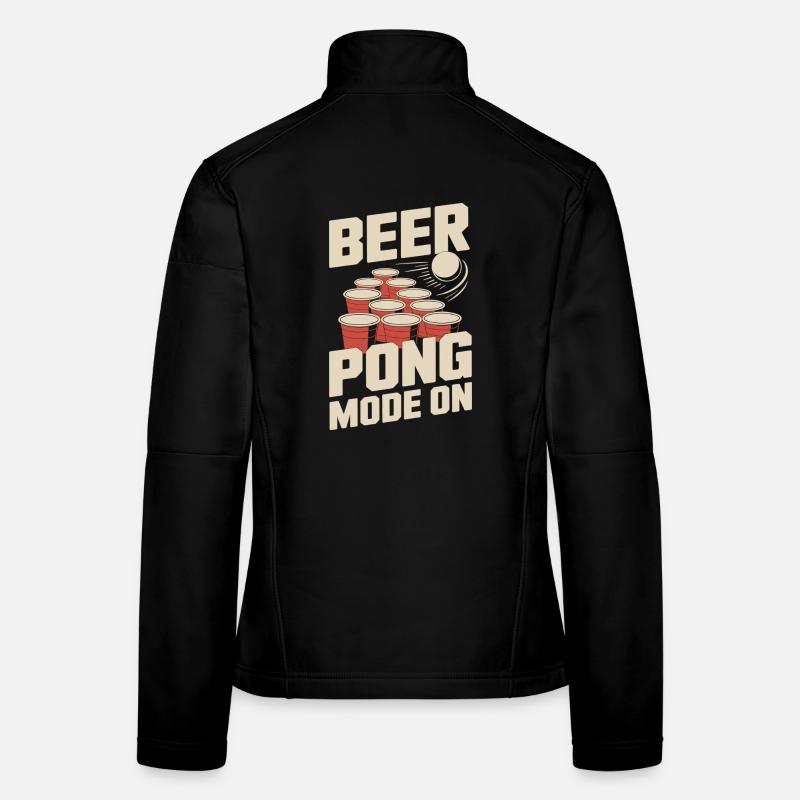 Mode T-shirt Beer Pong activé Veste en tissu softshell Femme