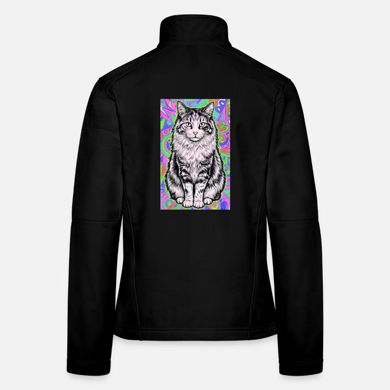 chat Veste en tissu softshell Femme