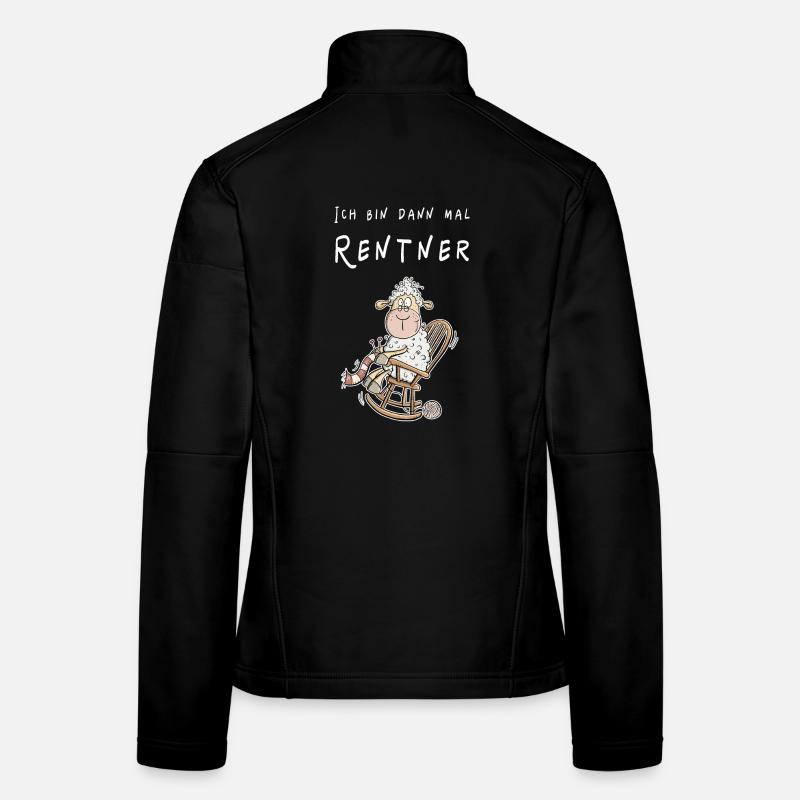 Ich Bin Dann Mal Rentner Schaf Funmotiv Frauen Softshelljacke