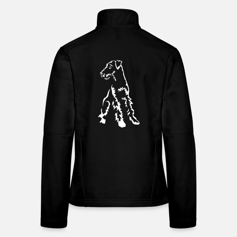 Airedale Terrier "Black Edition" - Frauen Softshelljacke - Schwarz