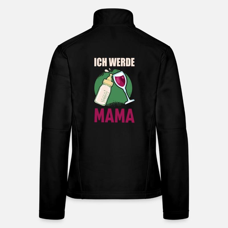 ICH WERDE MAMA Schwangerschaftsgeschenkidee Frauen Softshelljacke