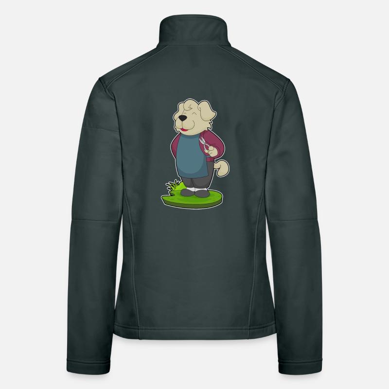 Hund Friseur Schere Frauen Softshelljacke