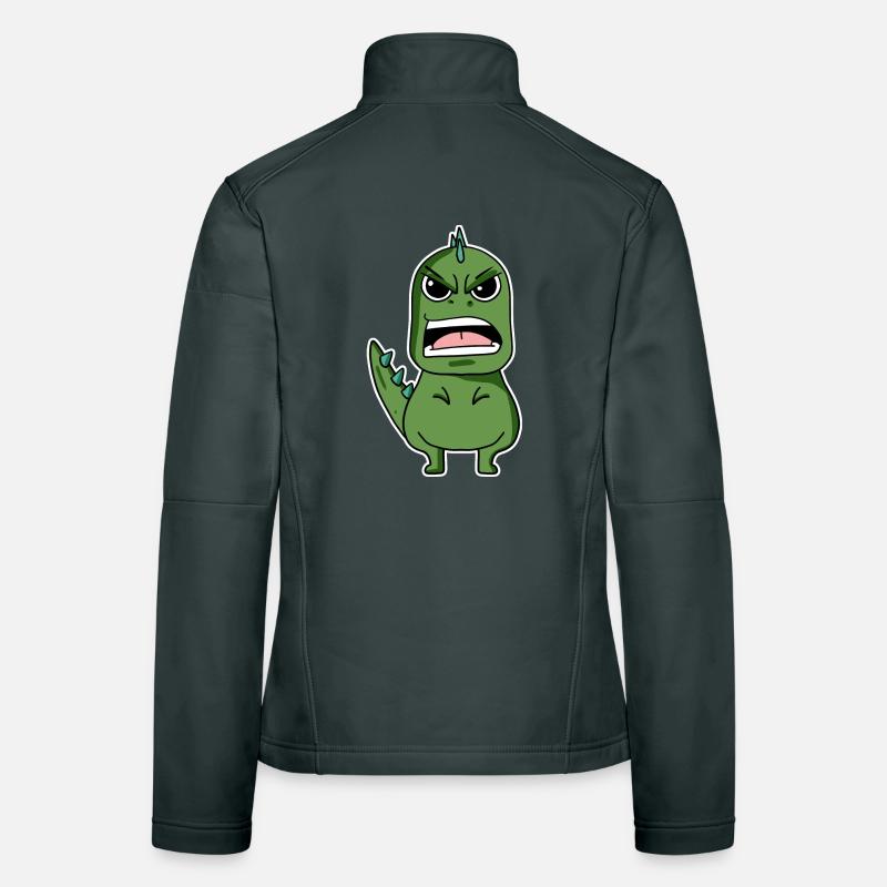 angry dino Women's Softshell Jacket